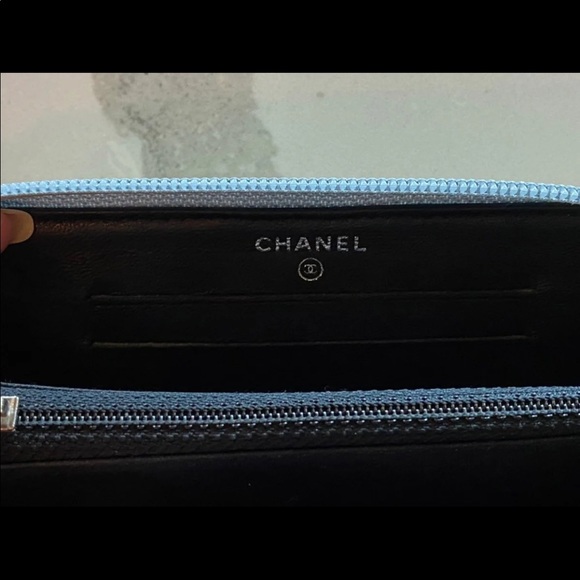 Authentic CHANEL Canvas Quilted Small Fluo Boy Zip Around Wallet - Picture 8 of 11